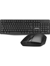 EVEREST KM-7500 Siyah Kablosuz Q Multimedia Klavye + Mouse Set